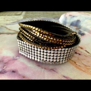 Swede wrap crystal bracelet